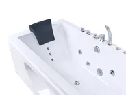 Wanna narożna z hydromasażem LED HAWES 180 x 90 cm Biały_1033738