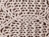 Cotton Macrame Pouffe Taupe TRIMAN_885788