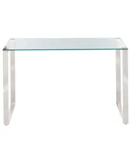 Console Table TILON Tempered Glass Silver_857829