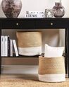 Set of 2 Jute Baskets Beige and White BULANIK_840454