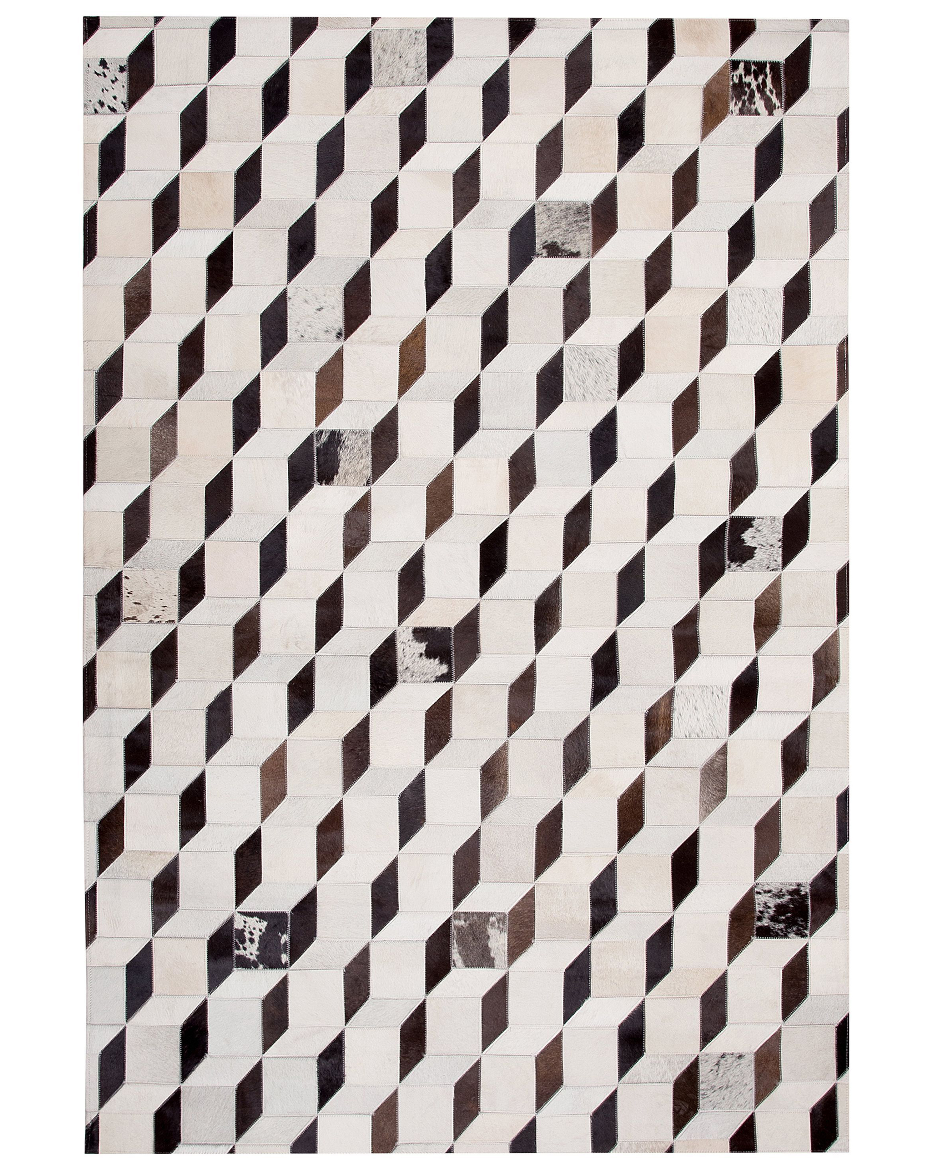 Kožený koberec 160 x 230 cm béžový ALPKOY_742792