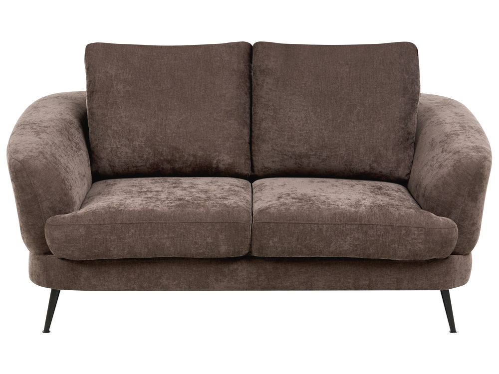 Sofa 2-Sitzer KJAER Chenillegewebe Dunkelbraun