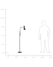 Floor Lamp MELAWI Metal Black_880128