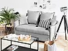 Sofa Bed 2 Seater HOVIN Fabric Light Grey
