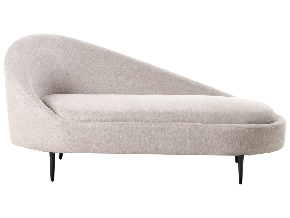 Left-Hand Chaise Longue VALREAS Fabric Taupe