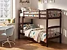 Bunk Bed Pine Wood REVIN 90 x 200 cm (EU Single) Dark Brown