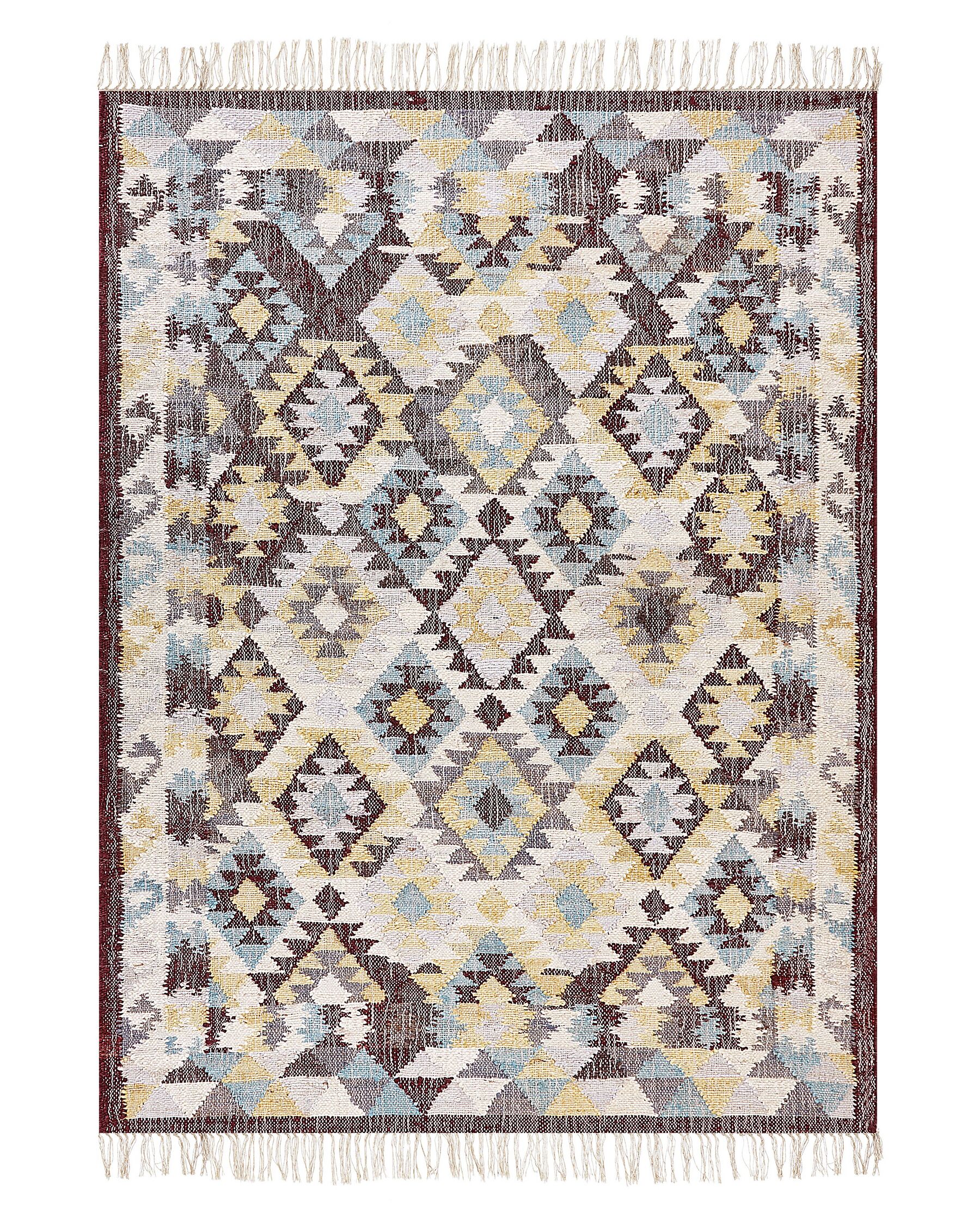 Jutový koberec 140 x 200 cm vícebarevný FENER_852679