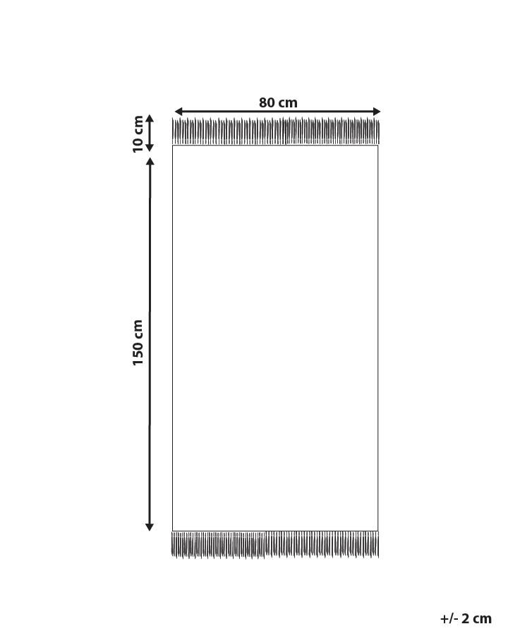 Cotton Area Rug 80 x 150 cm Beige and Black SAZLI_839782