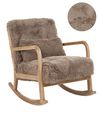 Rocking Chair SKOVDE Faux Fur Taupe