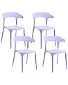 Set of 4 Garden Chairs GUBBIO Violet