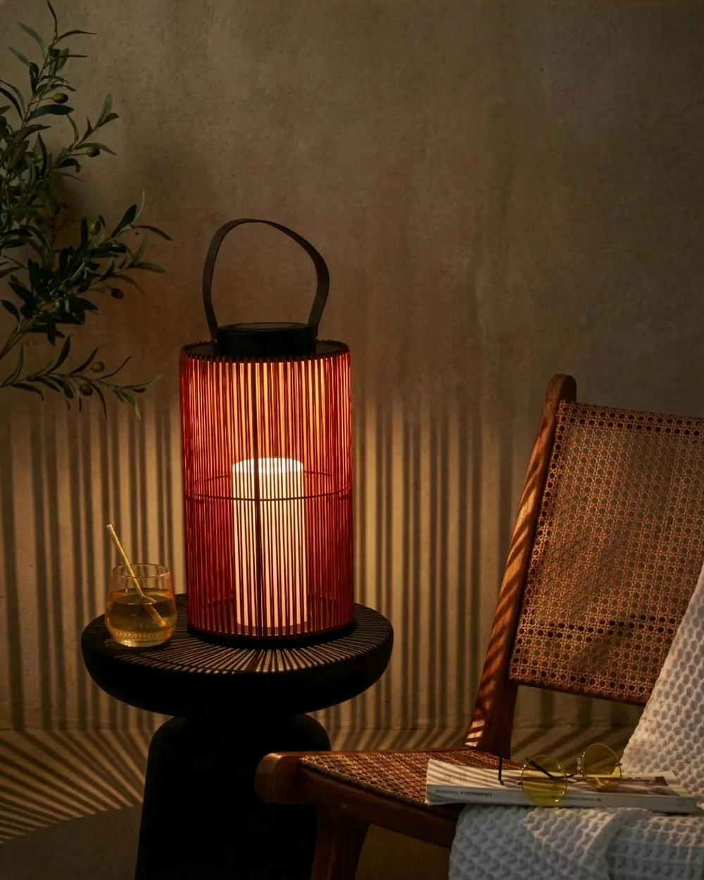 Lampion solarny MACHILI 53 cm Brązowy