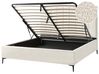 Boucle EU Super King Size Ottoman Bed Off-White SEZANNE_939800