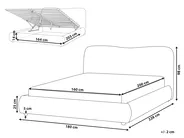 Ottoman Bed BLAGNAC Chenille Light Blue 160 x 200 cm (EU King Size)_971871
