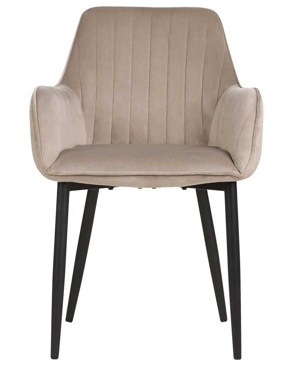 Set of 2 Dining Chairs WELLSTON Velvet Taupe_901836
