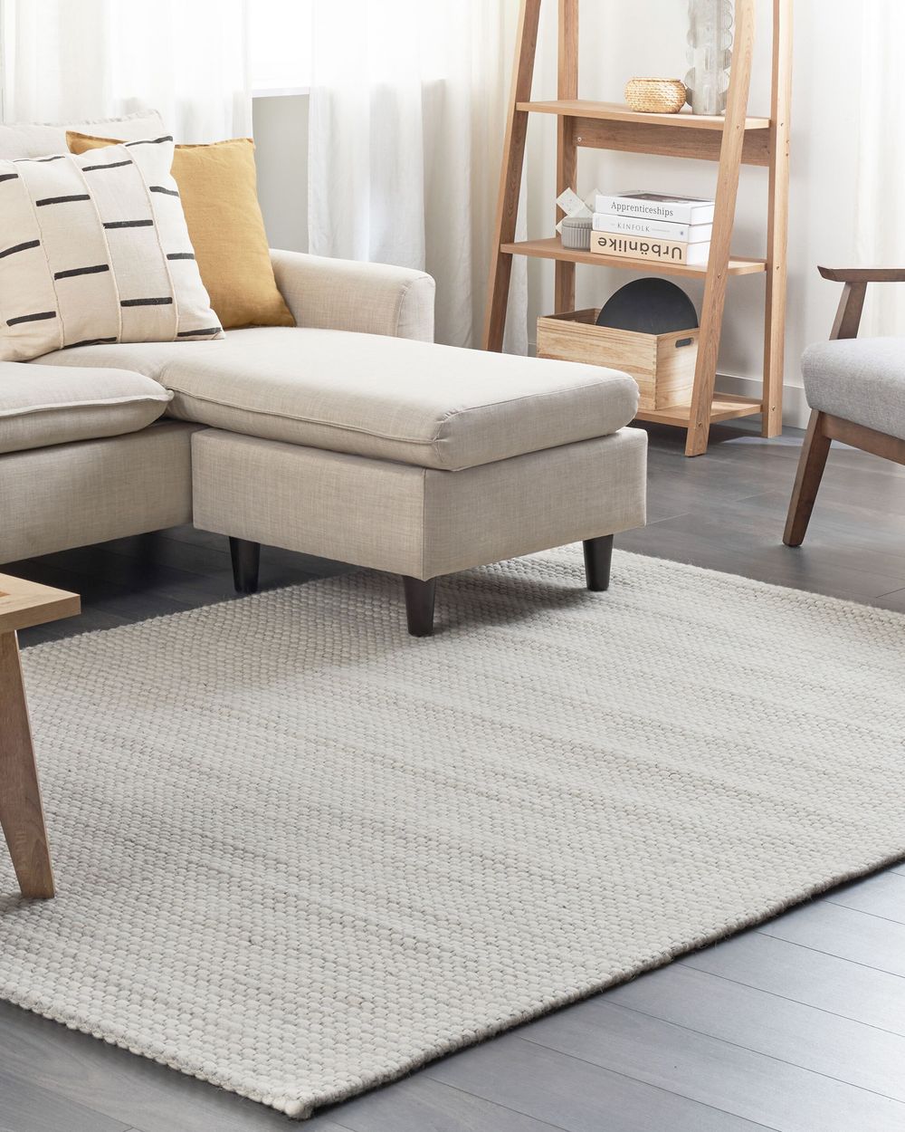 Rug KILIS Grey 140 x 200 cm Wool - Beliani.fr