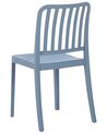 Lot de 4 chaises de jardin bleues SERSALE_820169