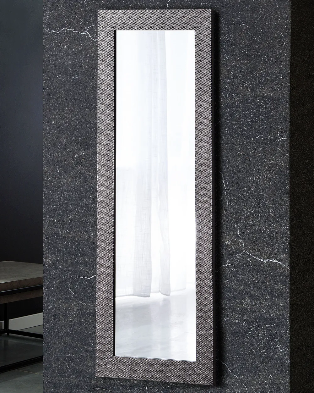 Wall Mirror PLAISIR 50 cm 130 cm Black_849235