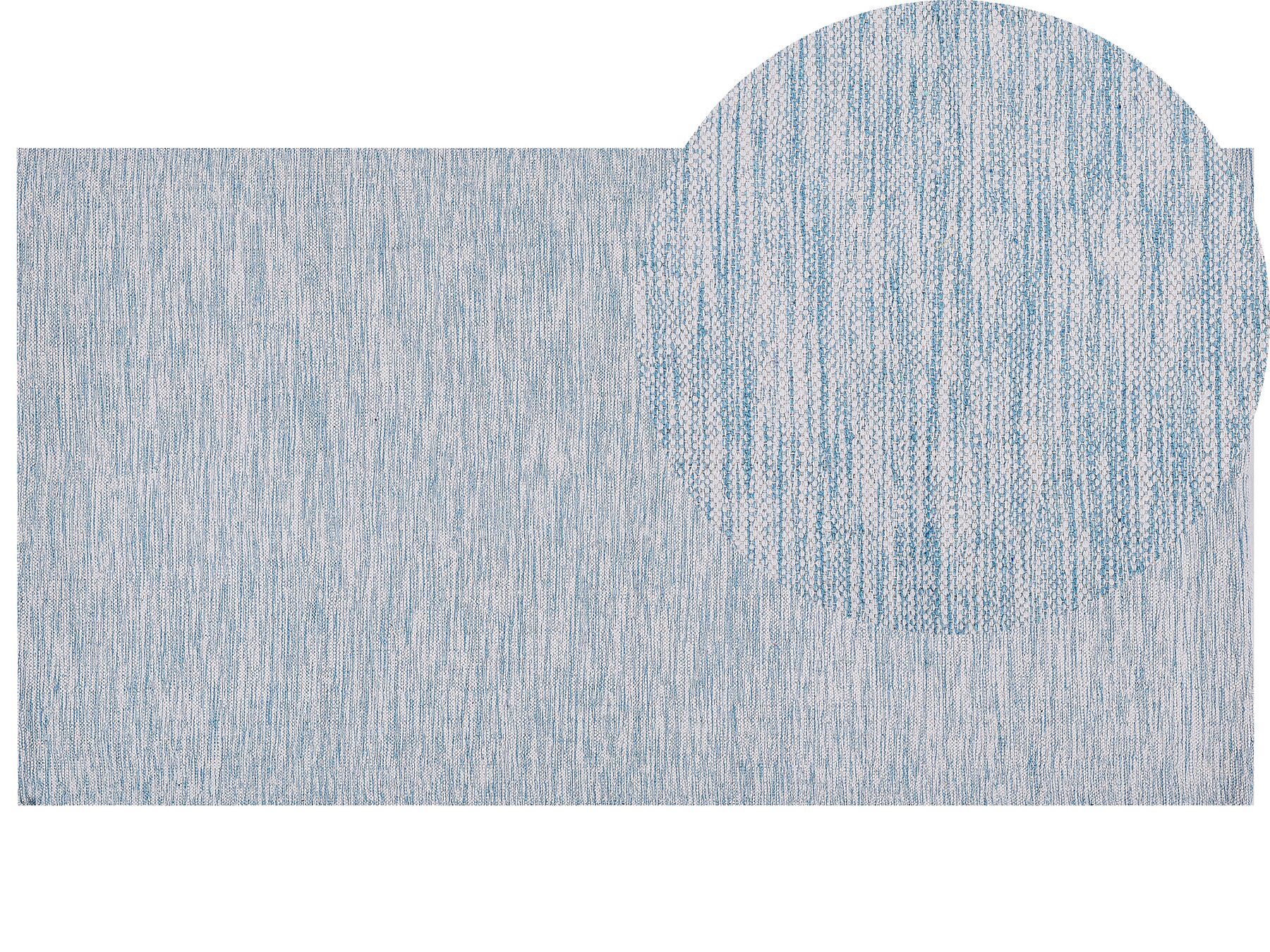Tapis en coton bleu clair 80 x 150 cm DERINCE_480554