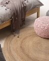 Okrúhly jutový koberec ø 140 cm béžový AKBELEN_757858