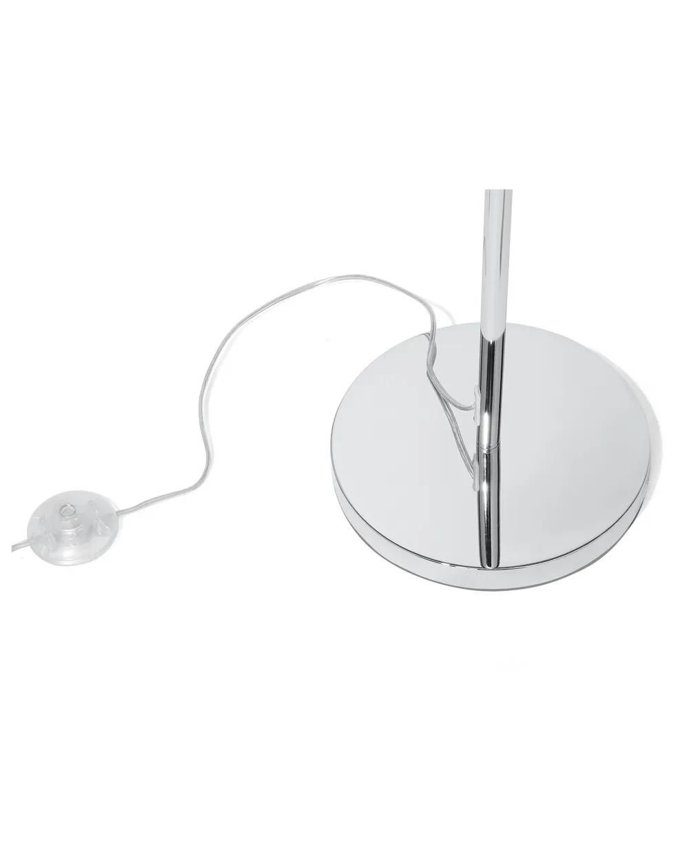 Beliani Lampada Da Terra In Metallo Cromato E Cristallo, Stile Glamour, Altezza 160 Cm, Con Paralume In Cristallo, Attacco E27