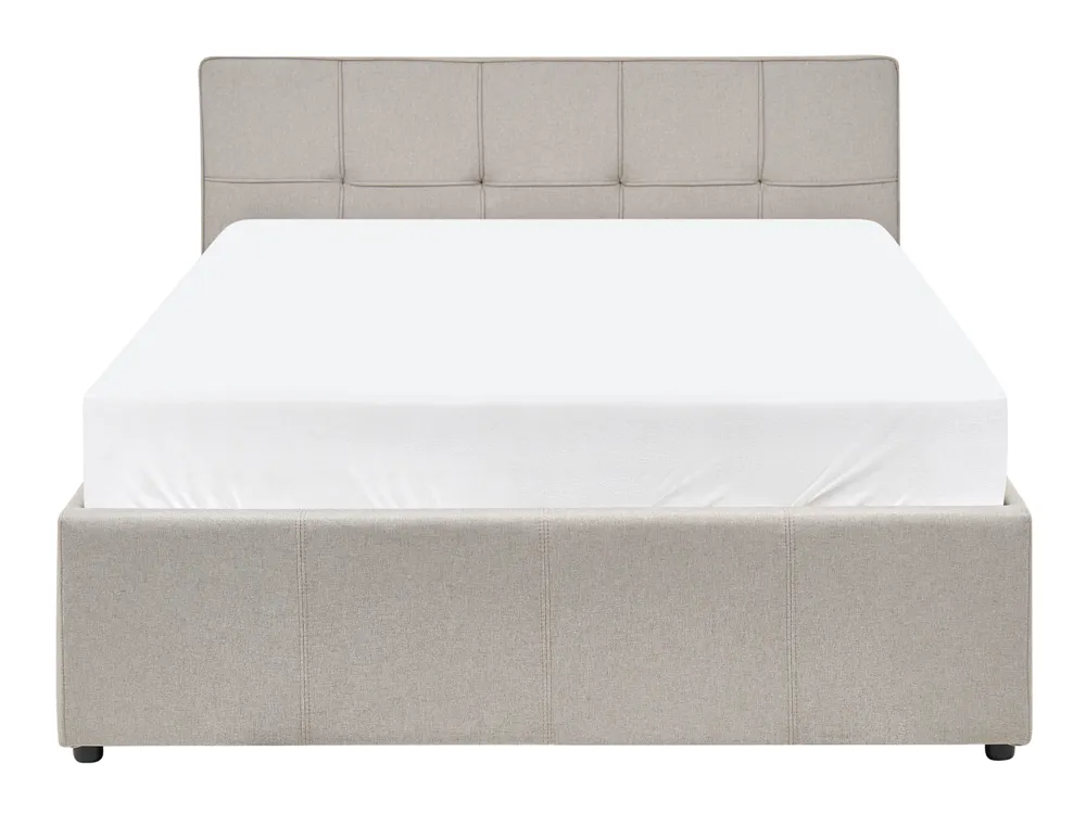 Bett mit Stauraum LAURESSES Stoff Taupe 120 x 200 cm_1153542