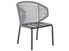 Metal Garden Bistro Set Grey PALMI_808230