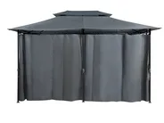 Gazebo COLOS 400 cm 300 cm Metal Graphite Grey_778632