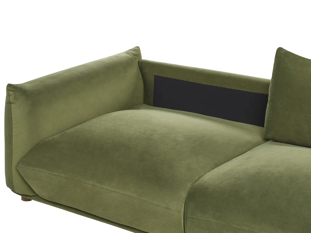 Living Room Set 5 Seater LUVOS Velvet Green_972015