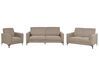 Ensemble canapés et fauteuil en tissu taupe 6 places FENES_897897