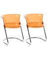 Set di 2 sedie da pranzo OSHKOSH Arancione