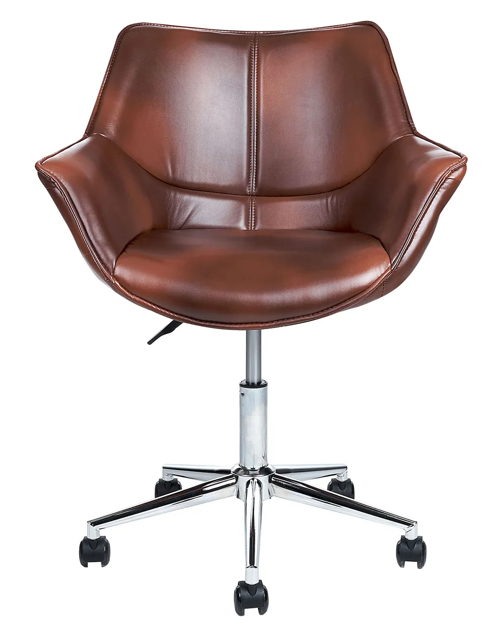 Desk Chair NEWDALE Faux Leather Dark Brown_854759
