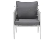 Garden Lounge Set with Table 4 Seater LATINA Metal Grey_702638