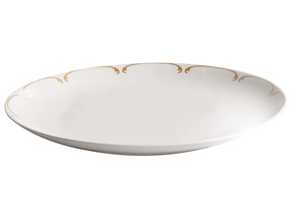 Zastawa stołowa 12-częściowa CHAROLI Porcelana Biały/ złoty_1061695
