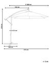 Parasol met LED-verlichting beige ⌀ 285 cm CORVAL_778603