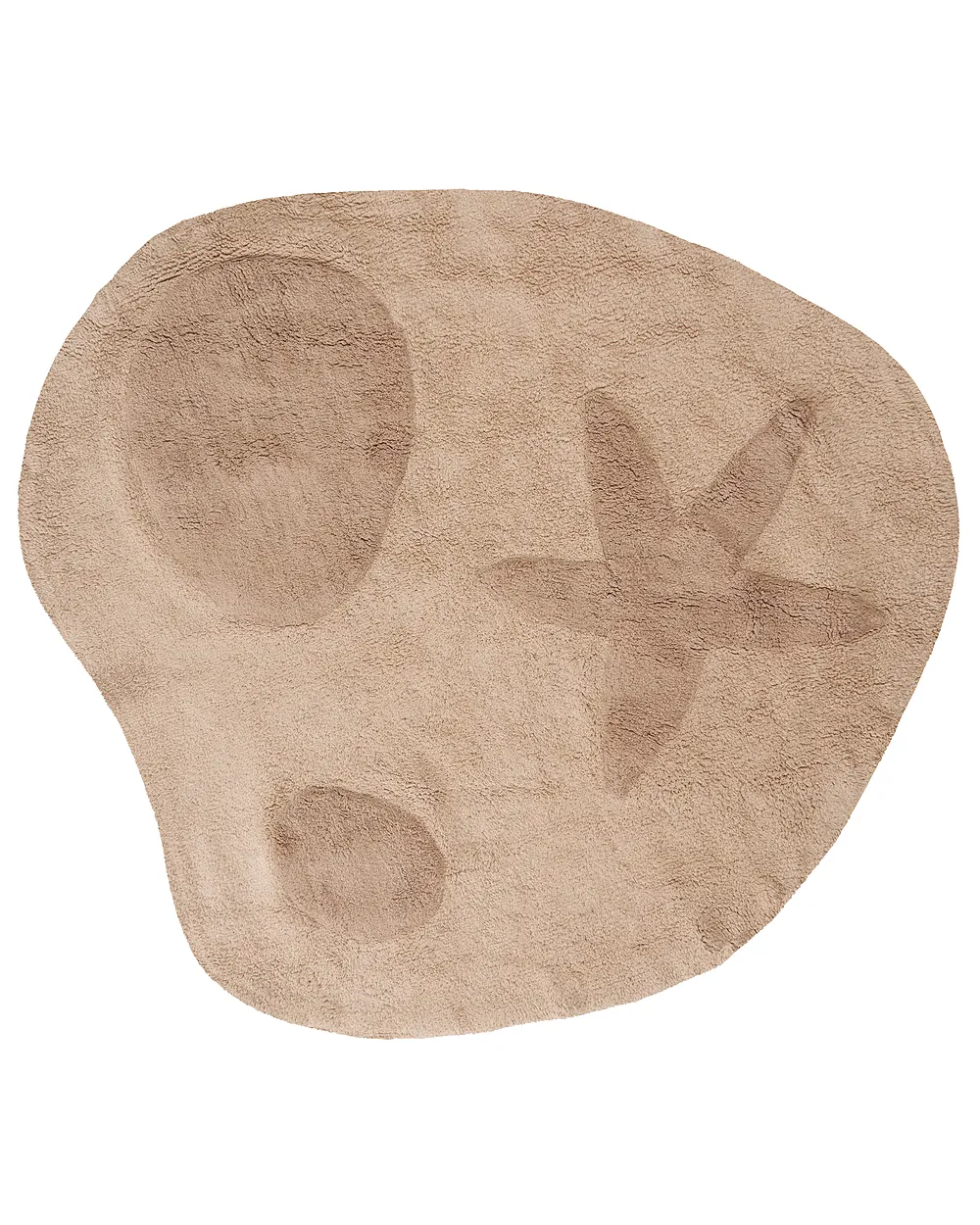 Kinderteppich IRINGAL  Hellbeige ø 120 cm Baumwolle