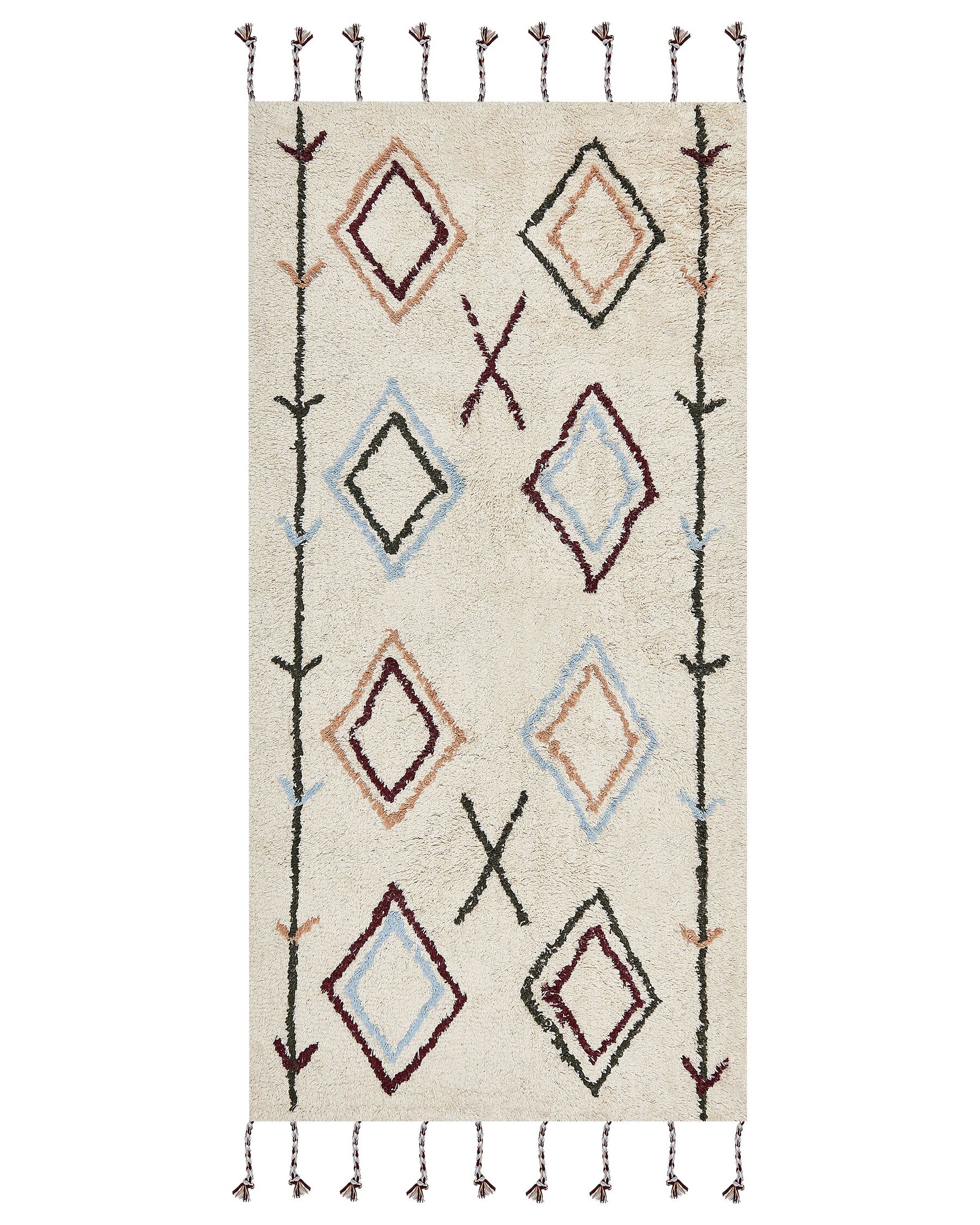 Bavlněný koberec 80 x 150 cm béžový CORUM_839408