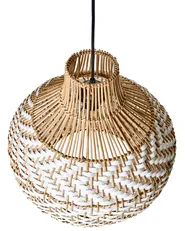 Pendant Lamp YAUCO Rattan White_995688