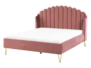 Bed Velvet AMBILLOU 140 x 200 cm (EU Double) Pink_857074