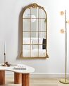 Metal Window Wall Mirror 66 x 124 cm Gold NOIDAN_900176