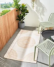 Outdoorteppich HUBLI Beige 80 x 150 cm_1188321
