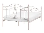 Bed Metal ANTLIA 120 x 200 cm (EU Small Double) Light Beige_1165264
