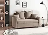 Sofa Bed 2 Seater HOVIN Fabric Taupe