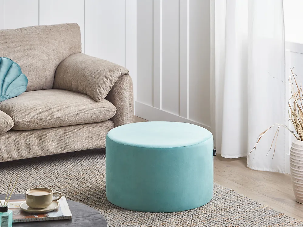 Pouf MILLEN Samtstoff Mintgrün_1171258