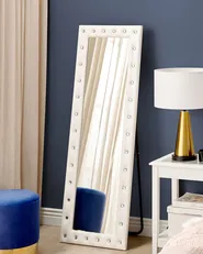 Standing Mirror ANSOUIS 150 cm Faux Leather White_840614