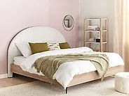 Lit avec sommier Tissu MILLAY 160 x 200 cm Blanc cassé_1174067