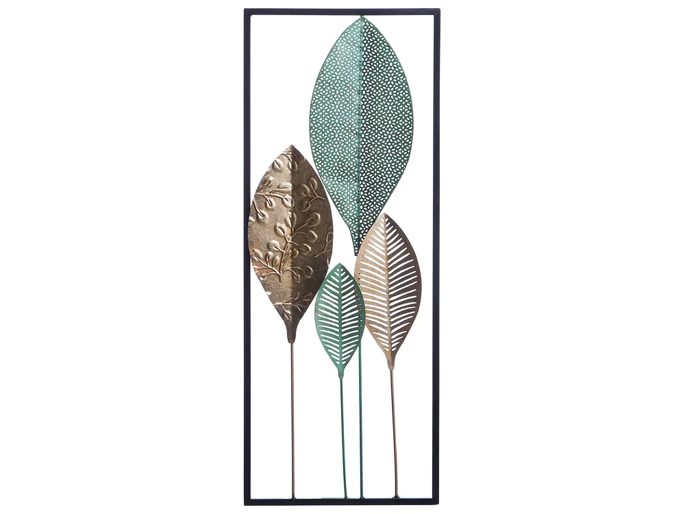 Dekoracja ścienna Liść PLATINUM Metal 75 cm Kolorowy