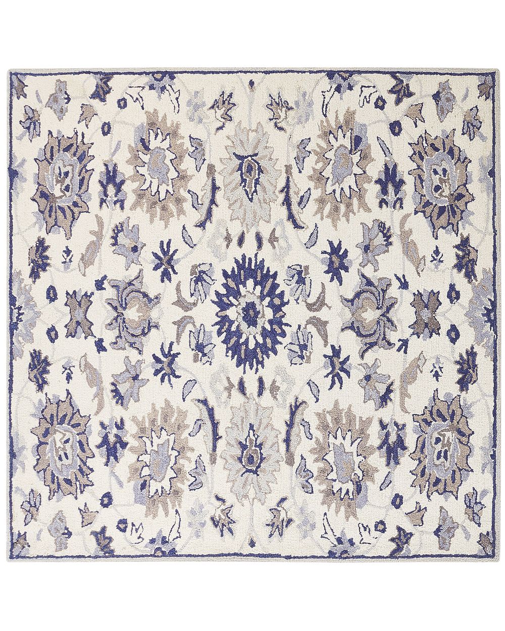 Teppich KUMRU Beige 200 x 200 cm Wolle