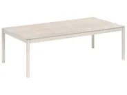Set di divani angolari da giardino 5 posti TONARA Metallo Beige chiaro Lato destro_1125128