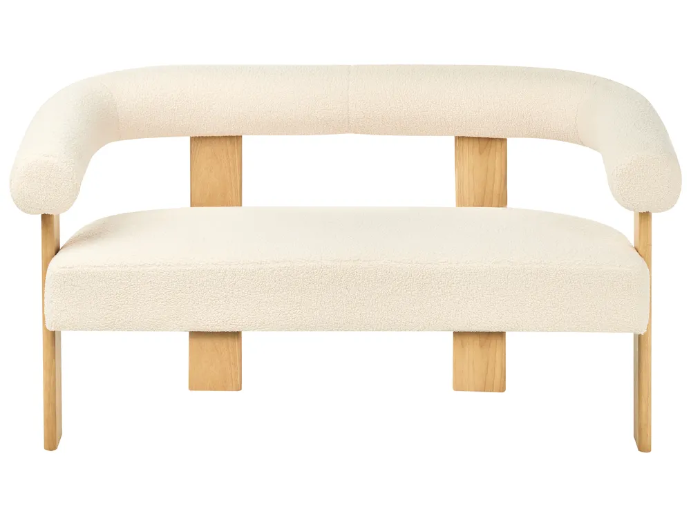 Living Room Set ILBRO Boucle Off-White/ Light Brown_985015
