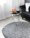 Shaggy Round Rug ⌀ 140 cm Black and White CIDE_746823